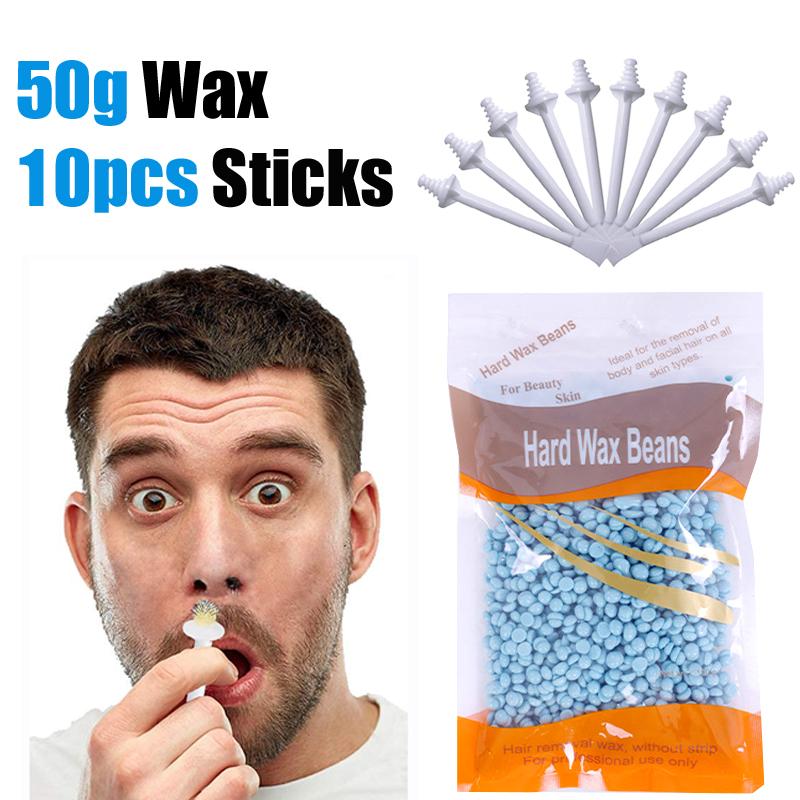 

50g-500g Nose Ear Hair Removal Trimmer Wax Bean Set - Depilatory Nose Wax Cleaning Pellet Kit for Personal Hygiene