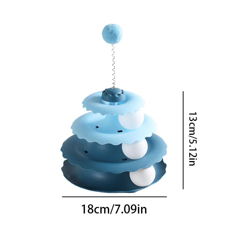 Cat Turntable Toy Interactive Amusement Plate Kitten Puzzle Plaything Boredom Relief Pet Teaser