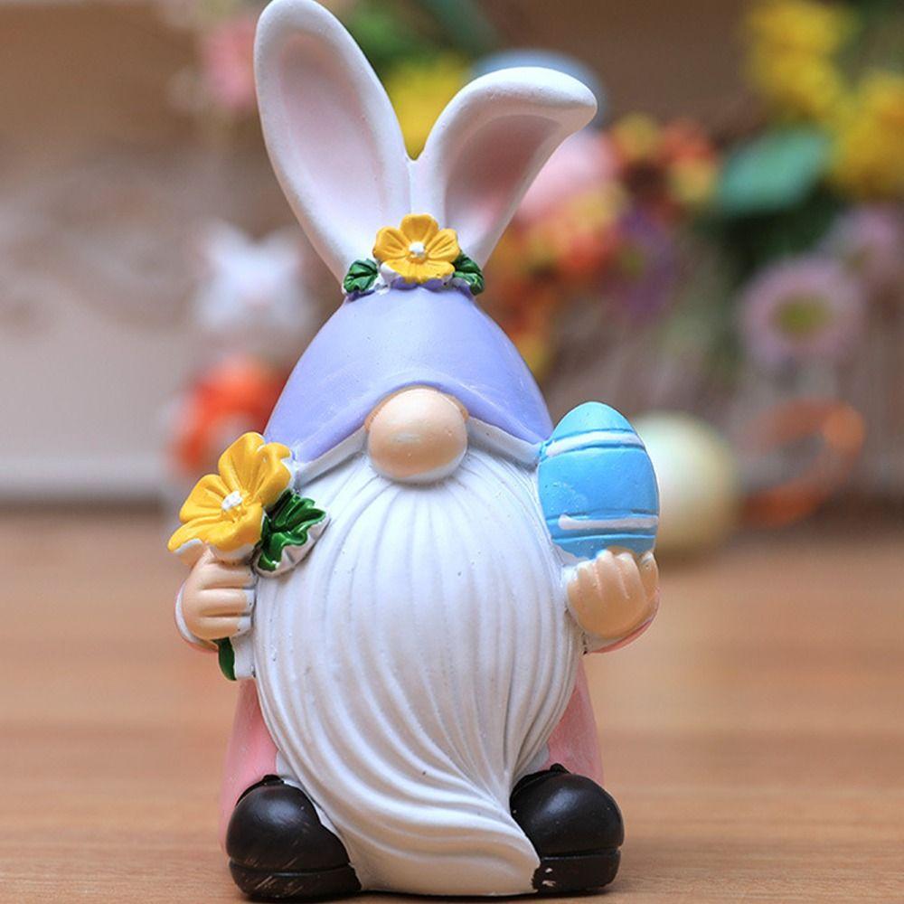 

Cute Elf Doll Ornament Resin Dwarf Statue Micro Landscape Easter Rabbit Dwarf Doll Children Style 1
