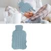 Hot Water Bag Rubber Explosionproof Water Injected Hand Warming Bag with   Knit Hand Insert Cover Large