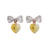 Fnellim Knot Crystal Heart-Shaped Women's Earrings