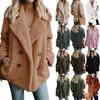 Luxuriös Weicher Damen Teddybär Faux Fur Fleece Wintermantel Cardigan Jacke