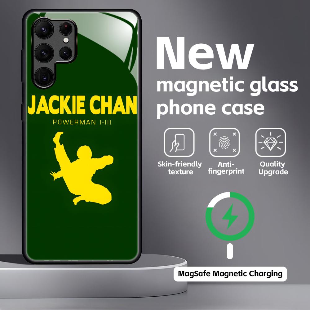 

Kung Fu Star Jackie Chan Phone Case For Samsung S26 S25 S24 S23 S22 S21 Plus Ultra Note20 Glass Magnetic Case Galaxy S21+ 5G
