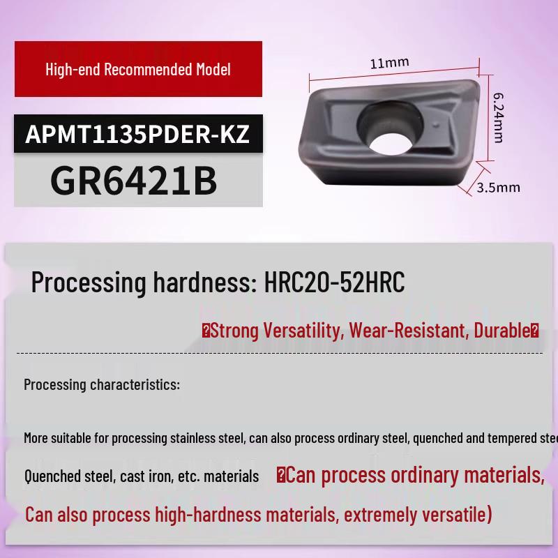 APMT1604PDER R0.8 Cermet CNC Milling Cutter Blade 1135 Machining Center Tool Head