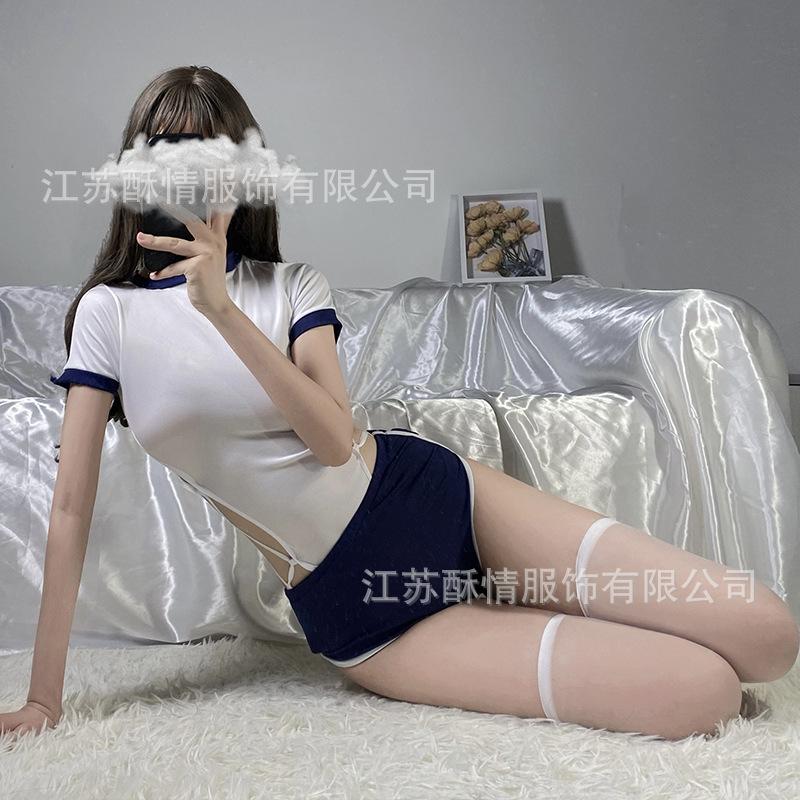 Sex underwear female pure desire cute student role-playing suit gymnastics suit open gear without uniform temptation