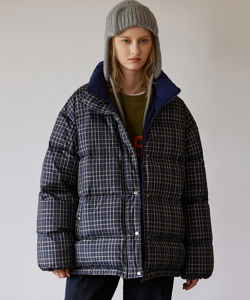 Q'SRB Check Reversible Duck Down Jumper