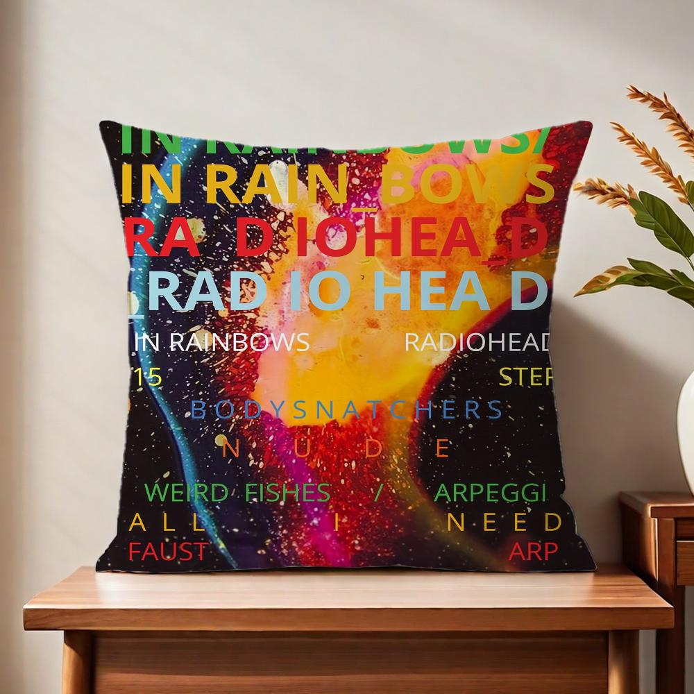 RrADIOHEADd Singer Cushion Cover For Pillow Printing Sofa Decoration Home Car Room Coffee Shop Office Nordic Simplicity