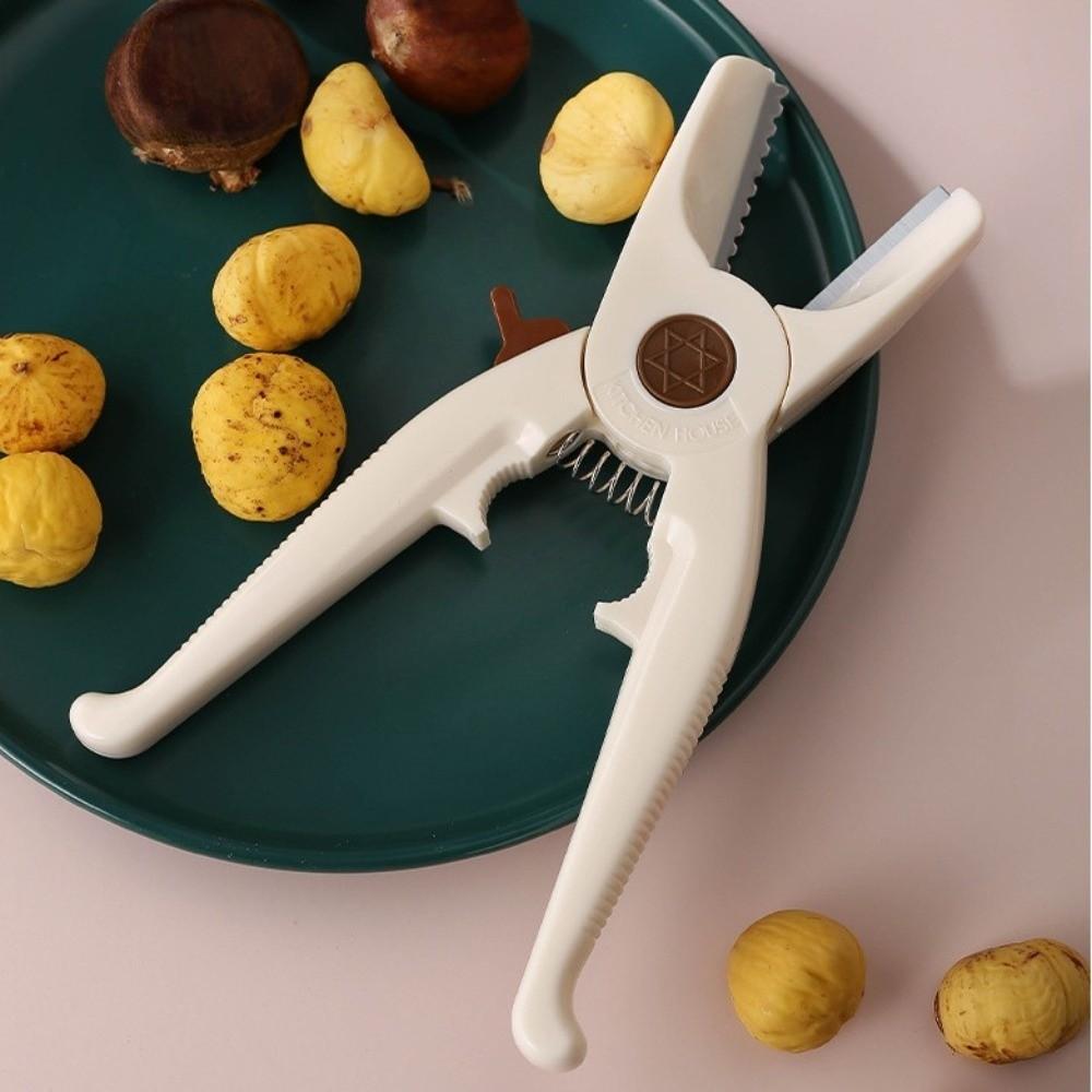 Ergonomic Nut Cracker Multi-Functional Nut Sheller Multipurpose Chestnut Peeler  Household