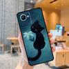 Custodia Nera Gatto Cartone Animato Carina Per Realme C55 C33 C31 C35 C30 C11 C15 C25s C21Y GT Neo 5 3T 2T 8 9 10 11 Pro Plus