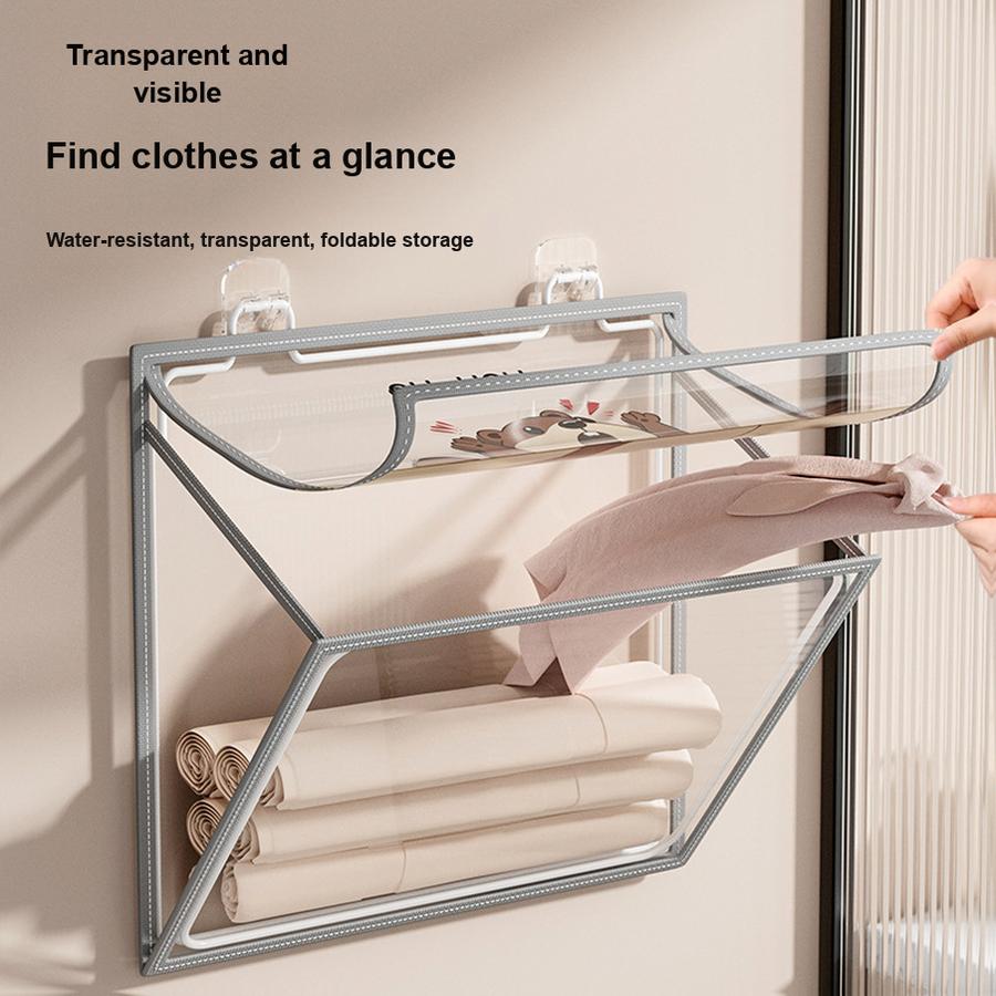 Bathroom Clothes Organizer Waterproof Bag for Shower, Toilet, and Bath - Hamper for Towels and Wet Clothes