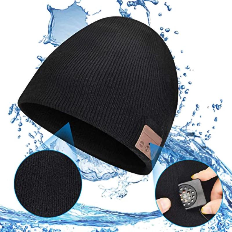 Bluetooth Hat Acrylic Fast Transmission Speed Stable Keep Warm Headset Hat for Outdoor Gym Running Hiking