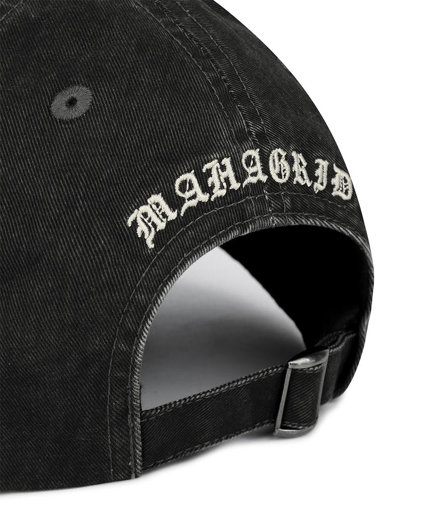 MAHAGRID Vintage Washed M Ball Cap Black(Mg2Gsmab35A)