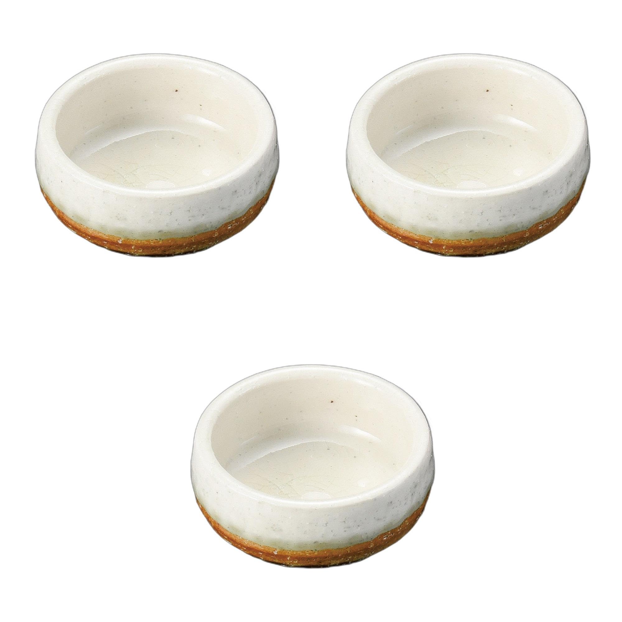 Setomonohonpo of Glass Glass Small Bowls x Delicacy Ceramic Bowls (Set 3) [7 3.5 cm]
