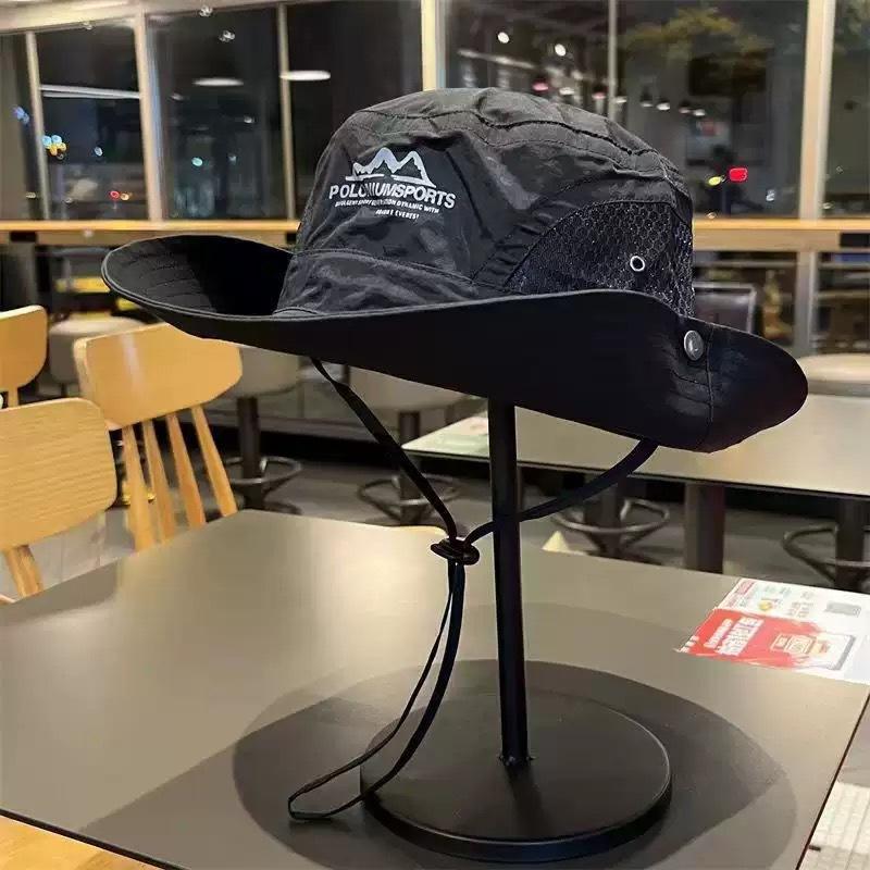 Bucket Hat Fisherman Hat Sunscreen Cap Wide Brim Hiking Hats Quick-Drying Sun-Shade Fishing Caps