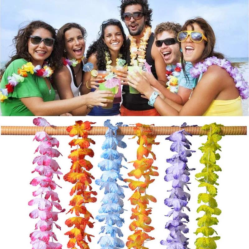 12/50 PCE Hawaiian Style Party Necklace  Garland Decorations  Beach Performance  Garlands Accessories