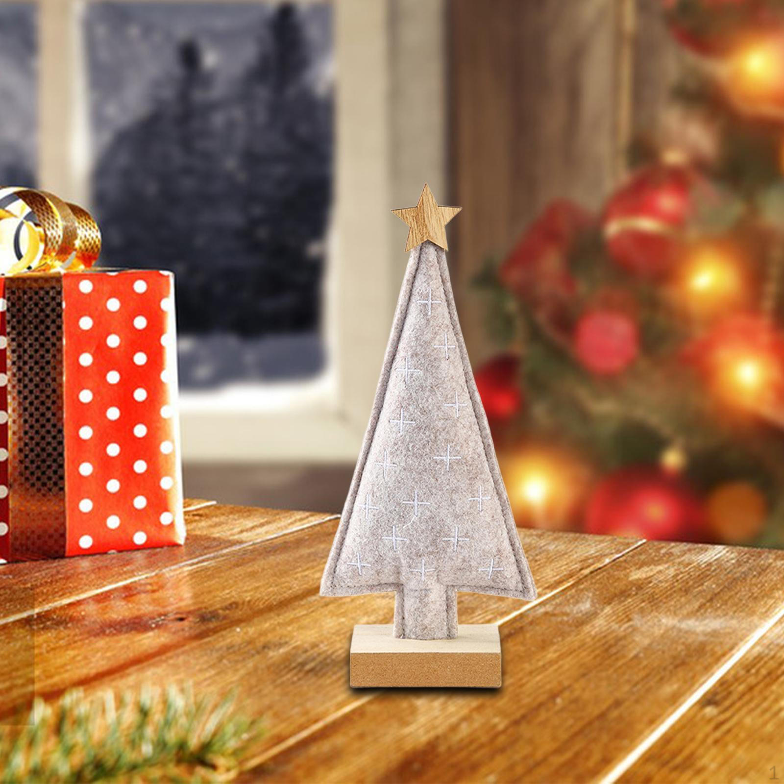 

Tabletop Christmas Tree Decoration Decorative Mini Xmas Table Centerpiece for Home 9.5x4x22cm серый