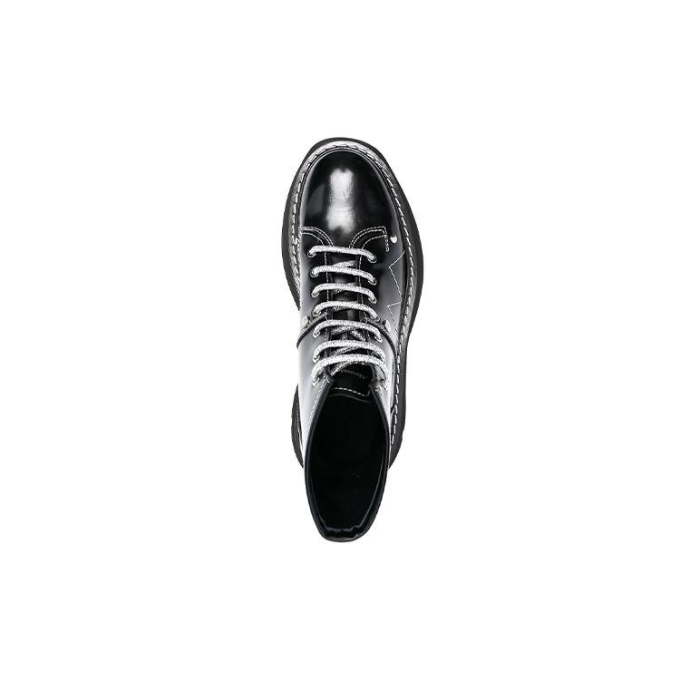 Alexander McQueen Tread Lace up Boots 'Black White' Women's 718366WIC6D1081