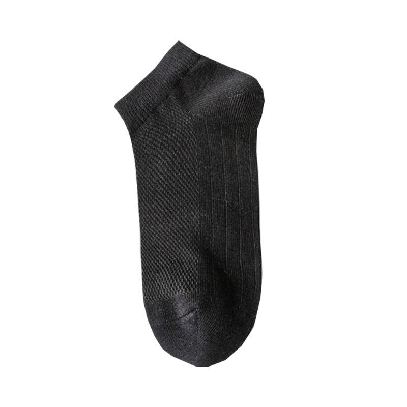 Men's Breathable Cotton Mid-Tube Socks - Sweat-Absorbent, Deodorant, Black & White, Business Casual for Spring/Summer