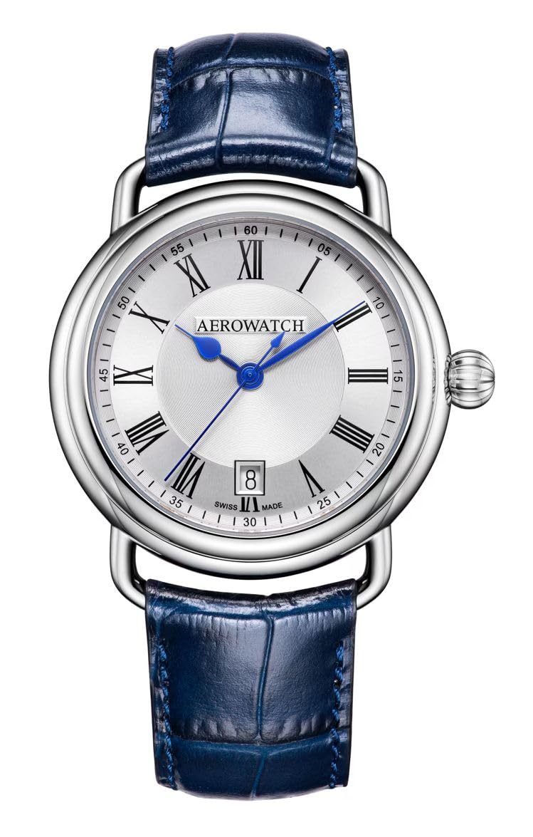 

Aerowatch A42900 AA26 Blue Date Swiss Made Men s Watch, синій