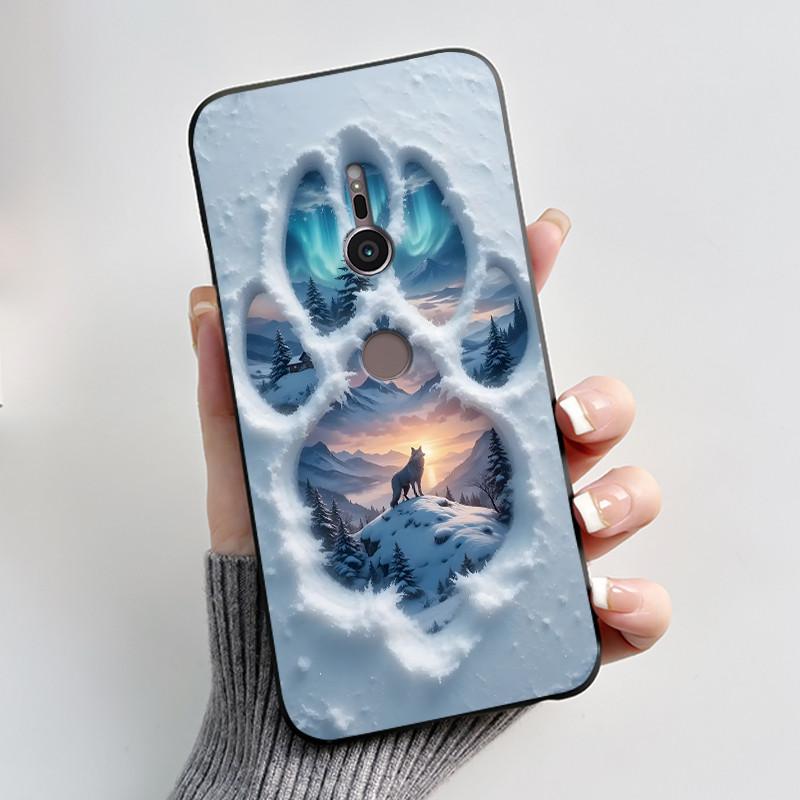 Case For sony Xperia XZ2 XZ3 Black Silicone Soft TPU Phone Case sony XZ2 XZ3 Luxury Cute Love Rabbit Funny Protective Back Cover