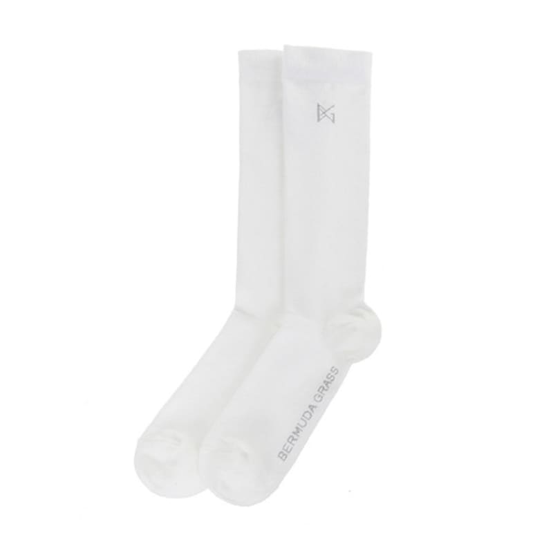 BERMUDAGRASS Basic Compression Knee Socks - WHITE