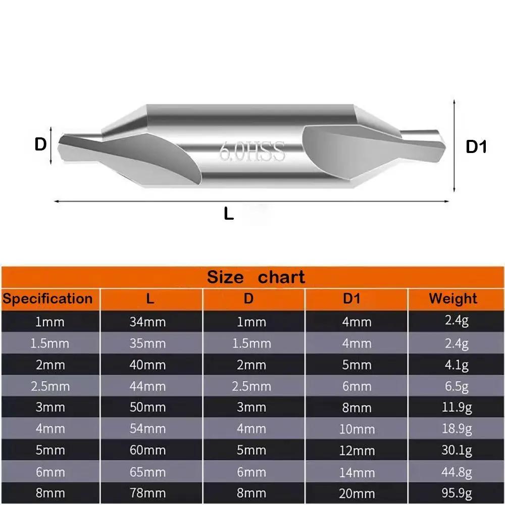 Hole Opener Cross Triangle Drill Drilling Tools Countersinks Angle Bit HSS Combined Center Drills Drill Bit Center Drill