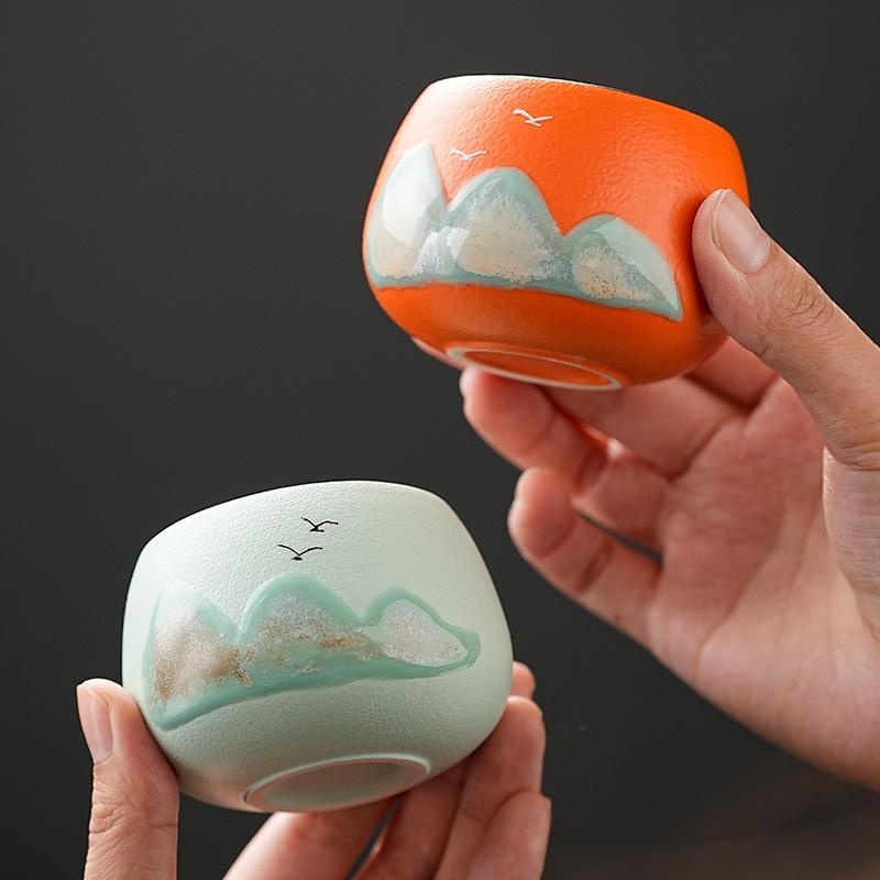 SEE KEAN Forbidden City Series Hand-painted Ceramic Teacups