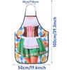 2 Pcs Oktoberfest Mardi Gras Apron Couples Cooking Aprons German Party Costume for Baking BBQ Chef Kitchen Gifts
