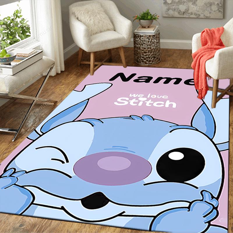 Custom 1Pc Lilo Stitch Adventure Rug Office Carpet Indoor Outdoor Entrance Doormat Nonslip Soft And Comfortable Living Room D916311