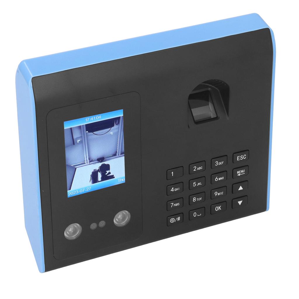 Attendance Machine Biometric Face Fingerprint Password Check In Machine Time Clock 100‑240V for Office US Plug