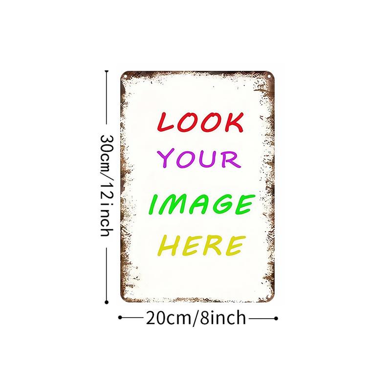 

Custom Photo Metal Tin Sign Personalized Picture Wall Decor Vintage Plaque for Home Bar Garage Ideal Gift for Family Friends 20x30cm（7.8x11.8inch）