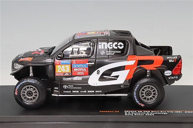 Ixo Scale Toyota GR DKR Hilux Evo T1U 2024 Dakar Rally Cummings 1/43 #243 G.D. Botterill/B.