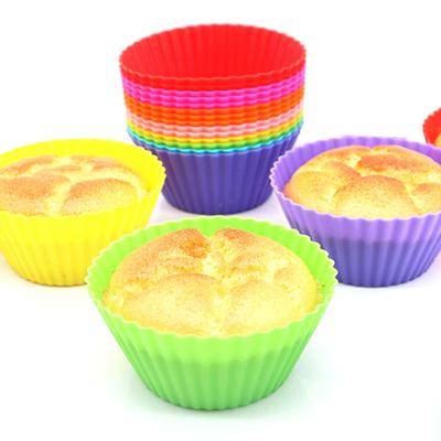 Moldes de muffin redondos e multiuso duráveis, 11 cores, seguros para máquina de lavar louça, lembrancinhas de festa, moldes de muffin