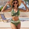 New Bikini European and American Women's Swimsuit Sexy Gathering Explosion Split Swimsuit