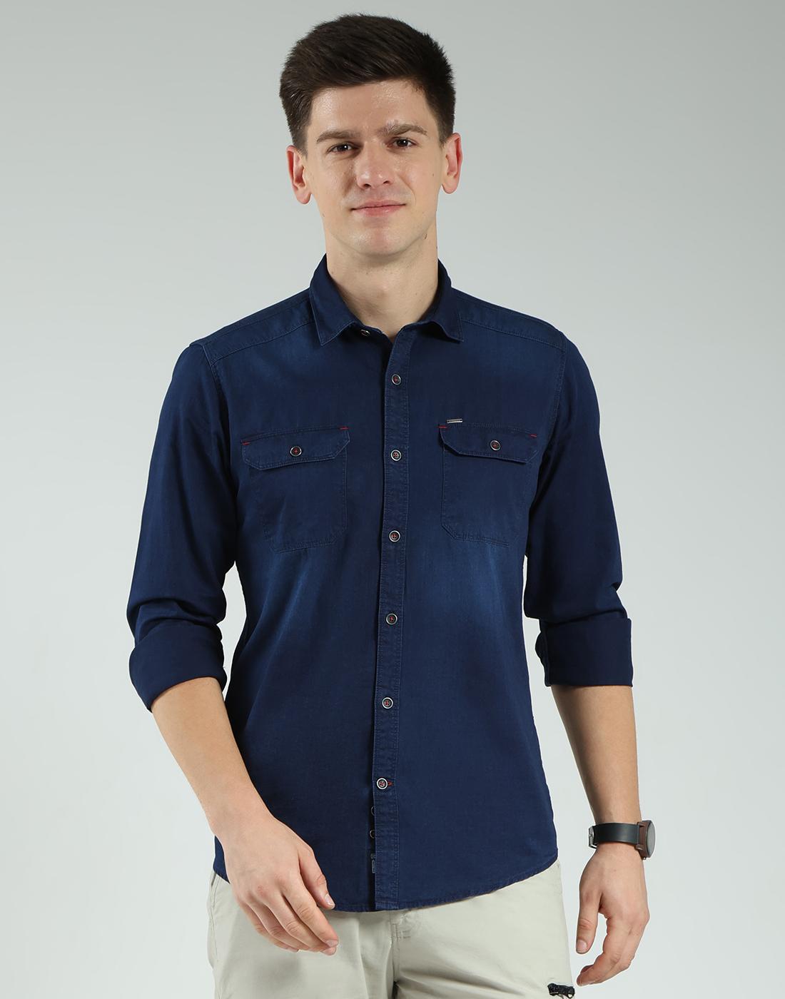 

Monte Carlo Men s Slim Fit Solid Shirt L синий