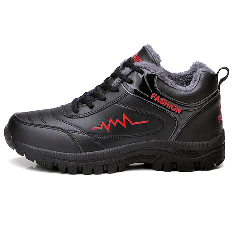 Winter Men Boots Warm Waterproof Snow Boots 2022 Newest Male Comfortable Outdoor Walking Casual Shoes Leather Sneakers Men Shoes