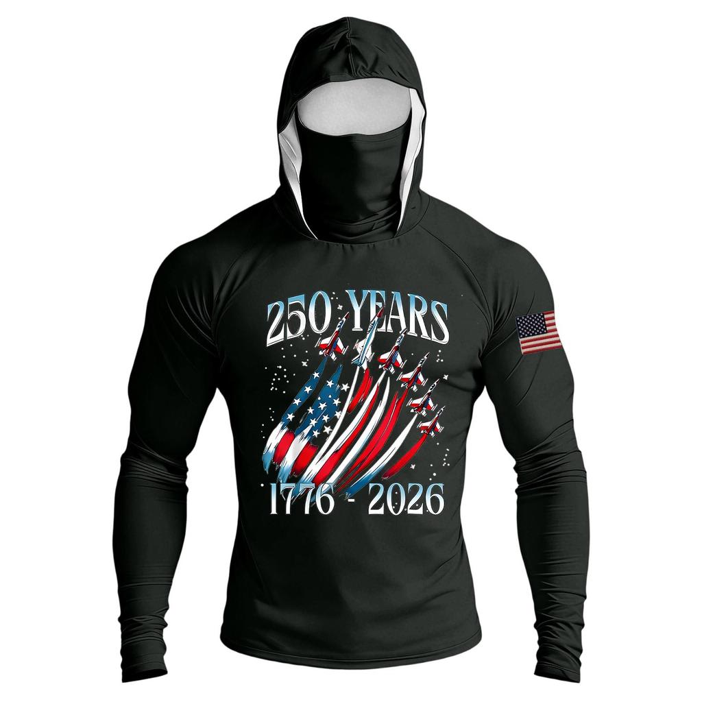 Herren Kapuzenpullover mit Raglanärmeln, Langarm-Sonnenschutzkleid, Leichtes atmungsaktives Outdoor-Sportoberteil mit Kapuze und Daumenlöchern