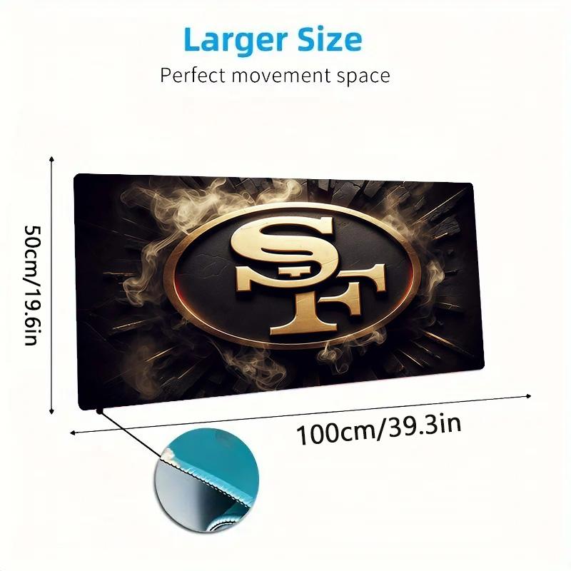 San Francisco 49ers2 Print Cushion Non-slip Laptop Tablet Big Mousepad XXL Mat Mini PC Playmat With Lock edge