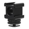 Metal Camera Tri Hot Shoe Mount Adapter for Microphone LED Video Light Monitor