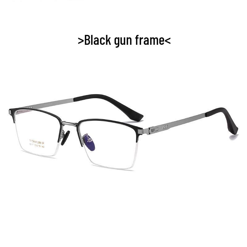 Ultra-light Screwless Titanium Business Glasses Frame - Myopia, Fashionable & Non-magnetic (Model 6117) Prescription Blue Light Blocking