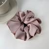 Women Solid Color Oversized Satin Silk Scrunchie Elastic Handmade Multicolor Hair Band Ponytail Holder Girls Hair Accessories