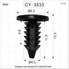 Universal Nylon Christmas Tree Car Rivet Screws