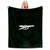Black Blanket with White Cannon Symbol Minimalist Room Decor Blanket Blanket, Suitable for Use In the Bedroom, Living Room, On the Sofa