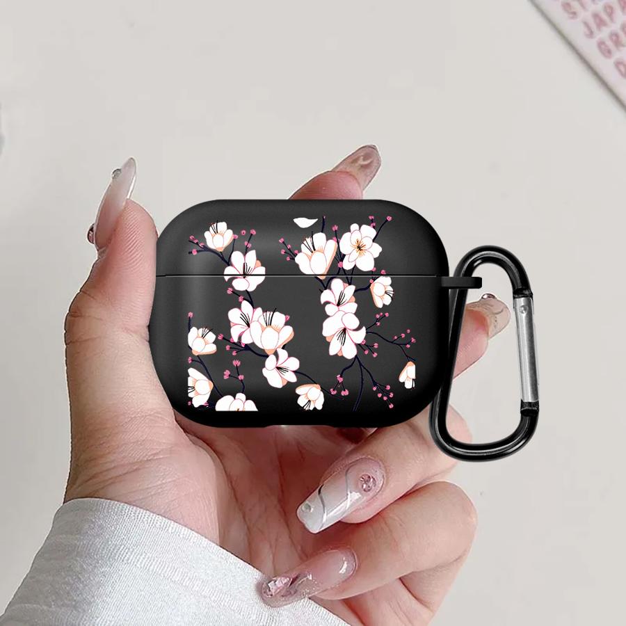 Earphone Cases Cover Case For Airpods 3 Pro3 1 Pro2 4 Pro 2 Cartoon Cherry Blossoms