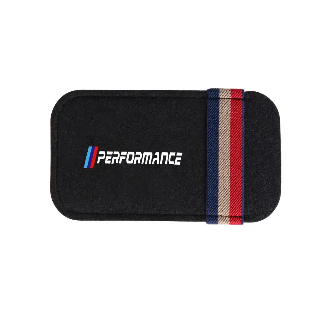 BAEG1 Car Sticker New 2025 For BMW Car Sun Visor Glasses Case Felt Leather Wear-Resistant Sunglasses Holder Storage Box Universal Eyeg 1PC