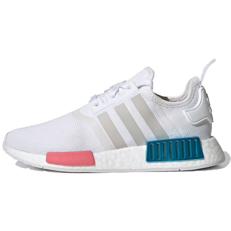 

Adidas NMD_R1 White Grey Blue Rose Женские кроссовки Cloud-White Hazy-Rose FX7074