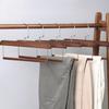 Premium Solid Wood Non-Slip Pants Hangers | 3/5/10 Pack | Heavy Duty Wooden Trouser Hangers for Jeans & Scarves