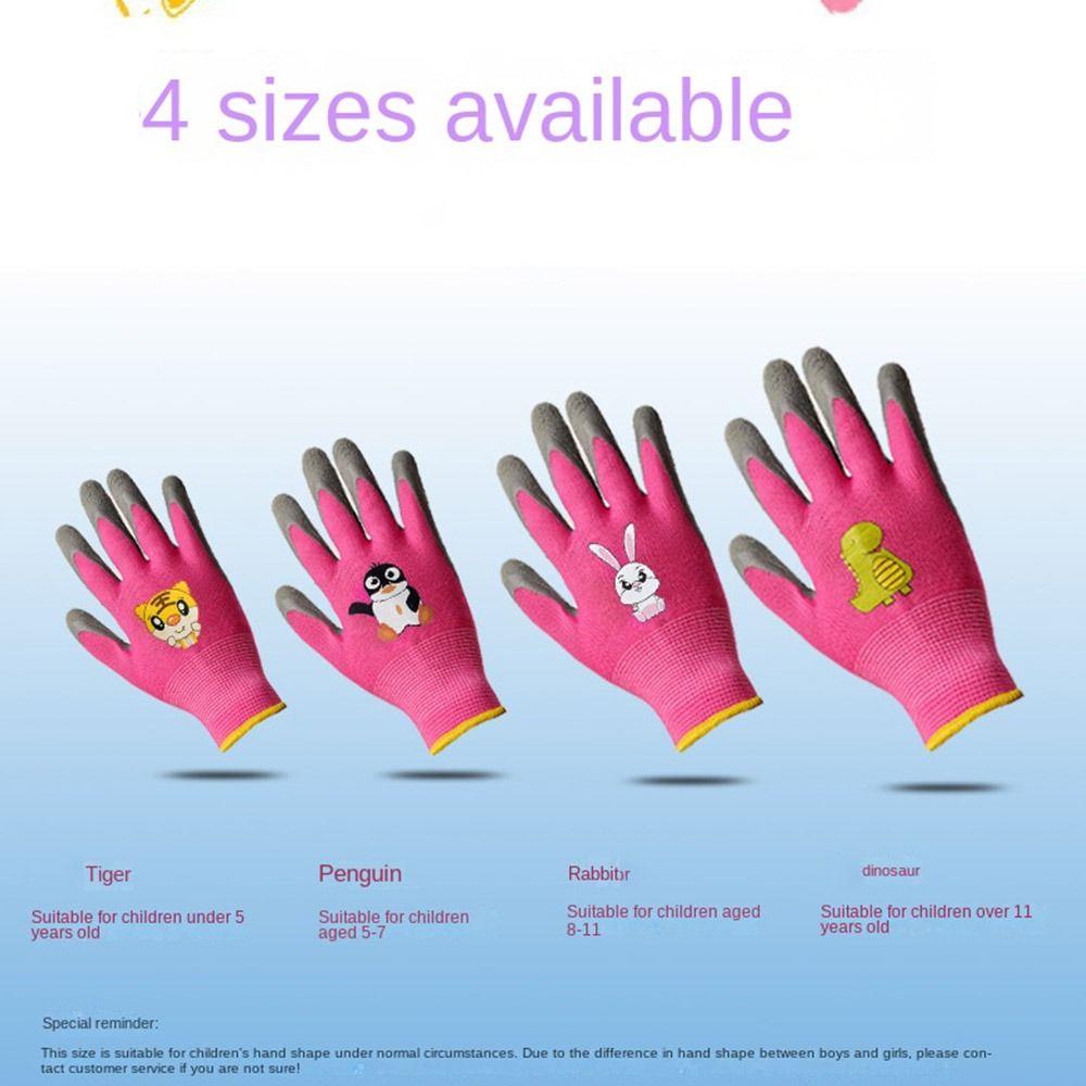 Breathable Garden Work Gloves Non-Slip Children Protective Glove Durable Kid Gardening Gloves  Yard
