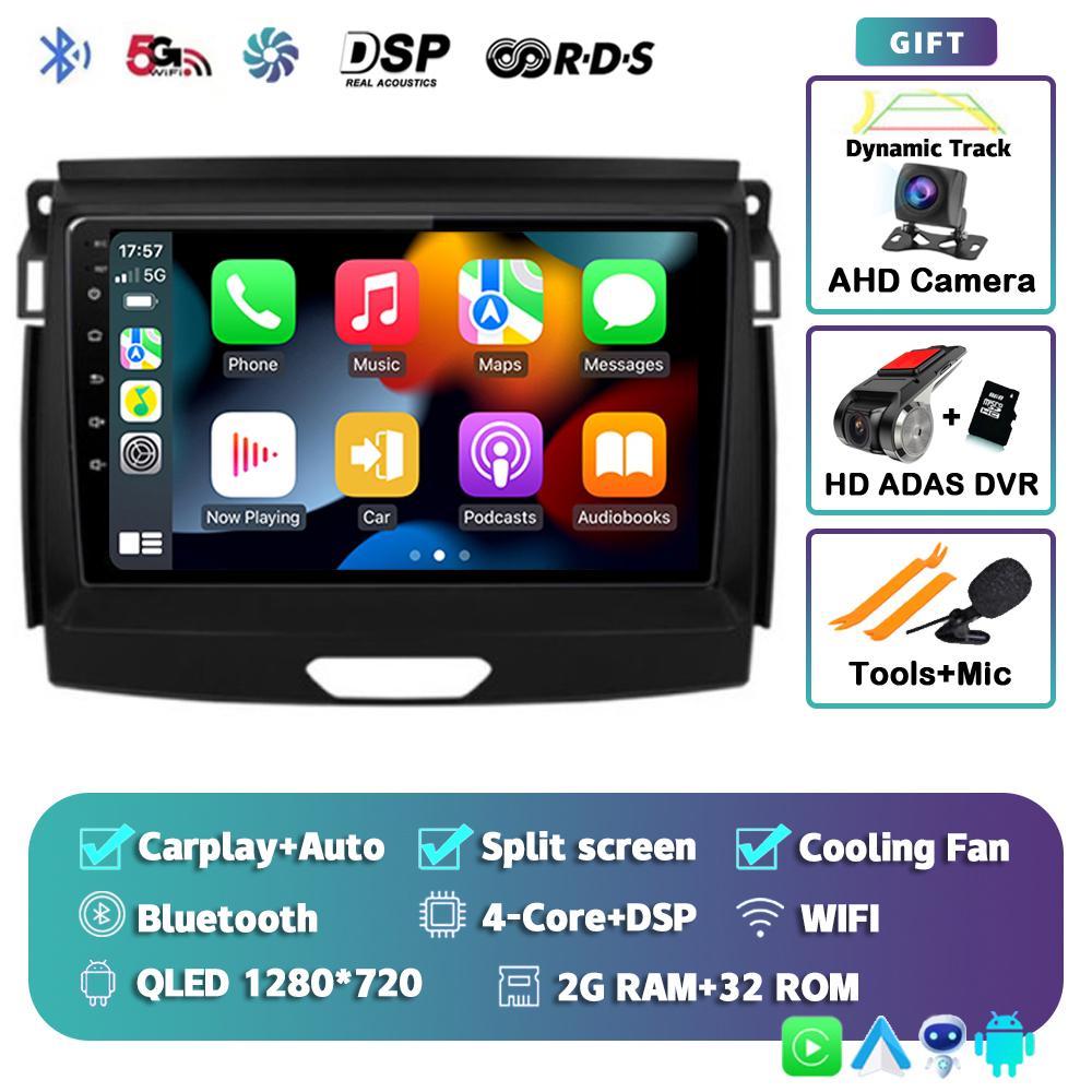 Android 14 Carplay 2 Din Car Radio For Ford Ranger 2015 2016 2017 2018 2019 2020 Autoradio GPS Multimedia 2din Head Unit Stereo