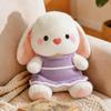 Soft Long Eared Cartoon Bunny Plush Stuffed Toy Adorable Rabbit Dolls Wear A Hoodie Lovely Gift for Girlfriend Valentine's Day